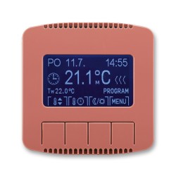 Kryt programovaného termostatu ABB Tango 3292A-A10301 R2 vřesově červený
