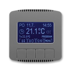 Kryt programovaného termostatu ABB Tango 3292A-A10301 S2kouřově šedý