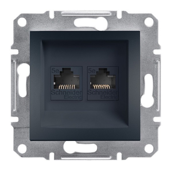 Datová zásuvka Asfora antracit EPH4400171 2x RJ45 kat.5e UTP