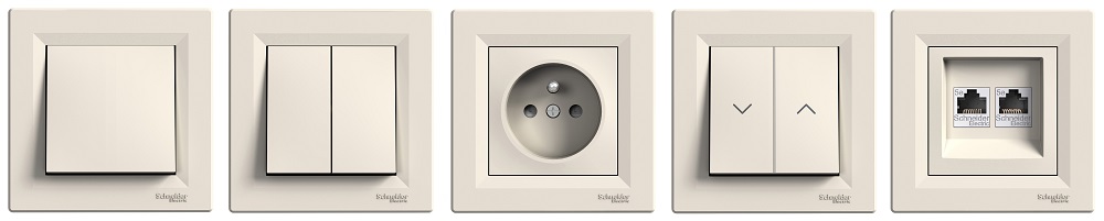 Asfora Schneider Electric krémová