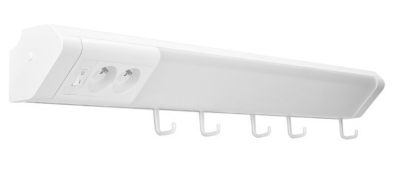 LED osvětlení kuchyňské linky se zásuvkou, 51cm, 10W, 850lm