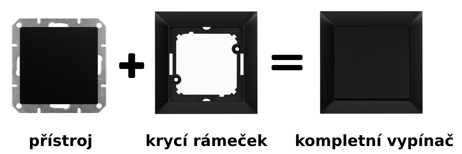 Vypínač Opus Premium černý