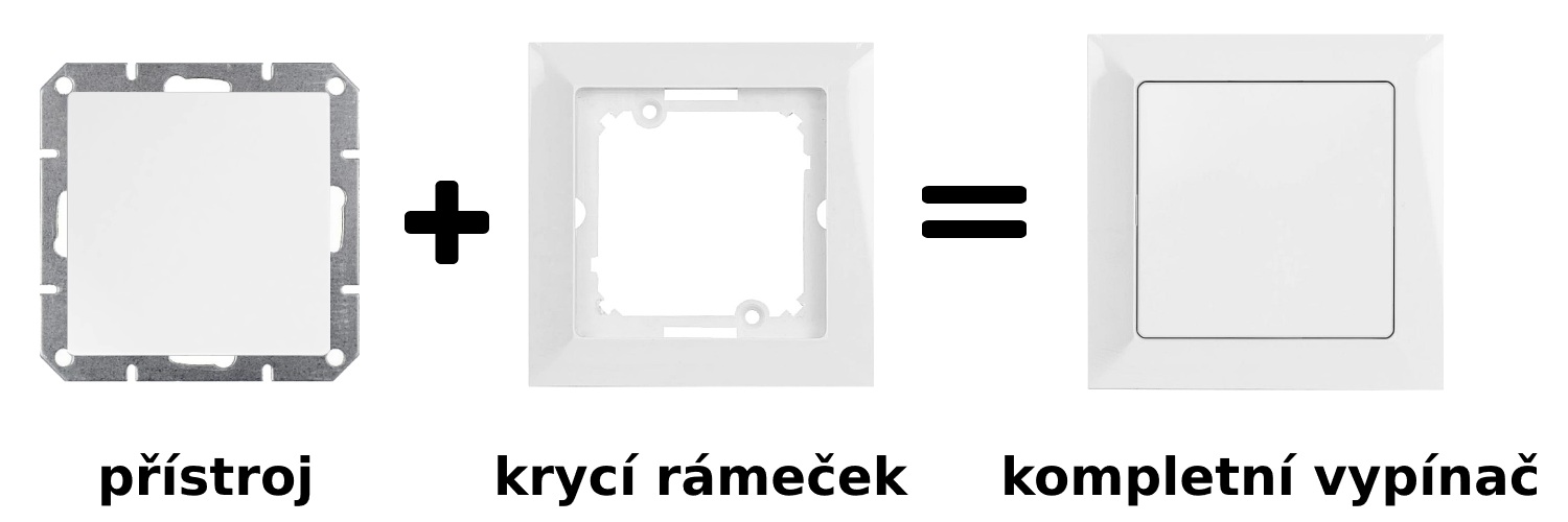 Bílý vypínač Opus Premium