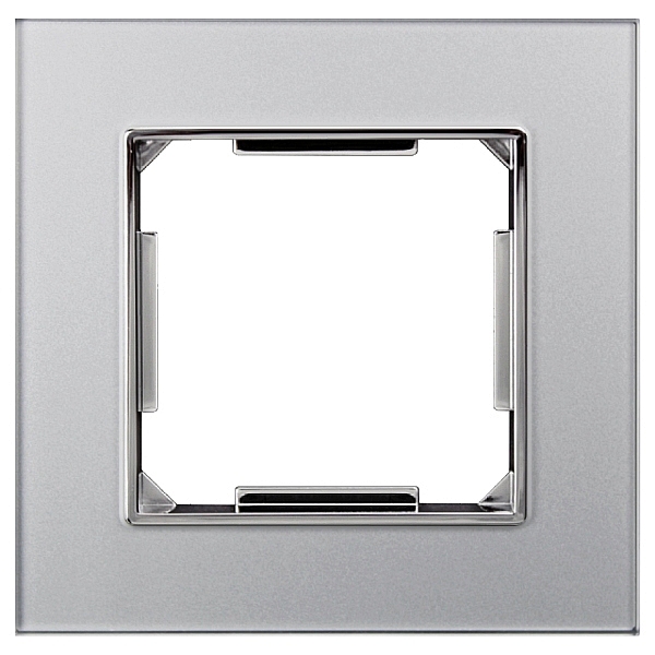Skleněný rámeček ELHARD ROYAL GLASS ELEGANT jednonásobný, stříbrný / chrom
