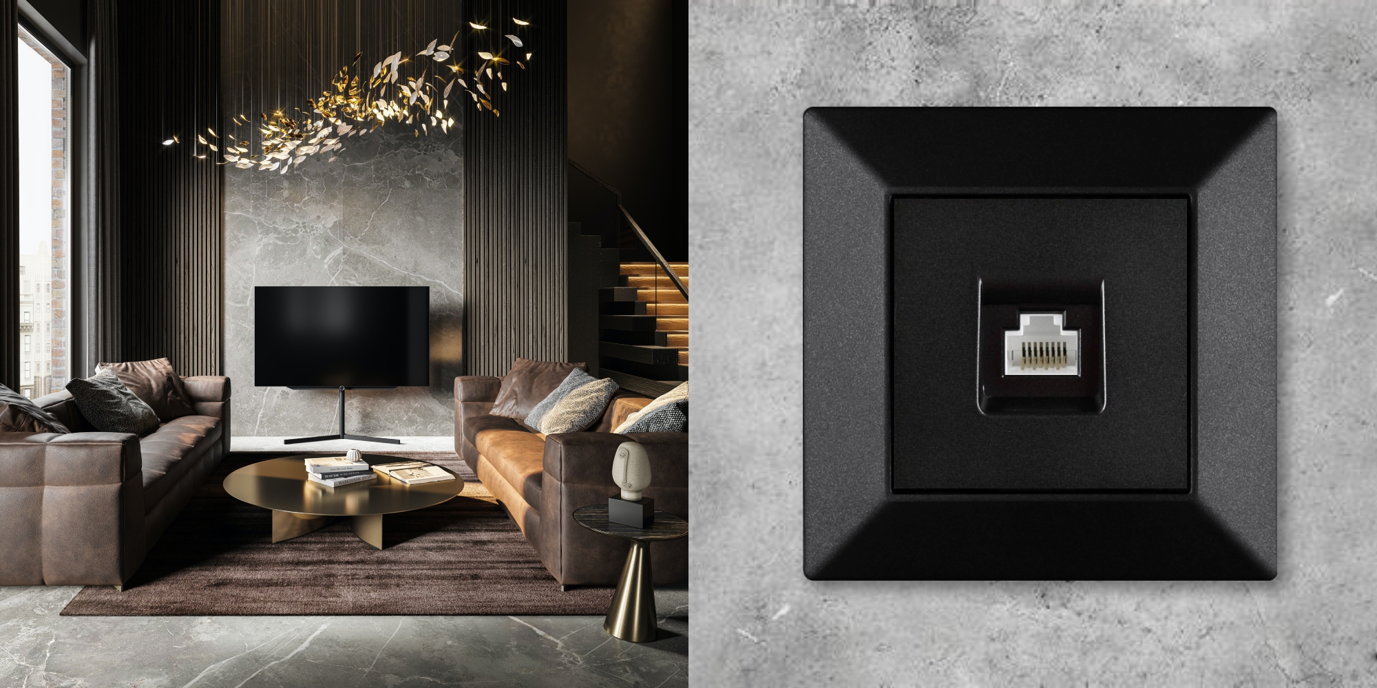 Zásuvka RJ45 ELHARD ROYAL PREMIUM černá