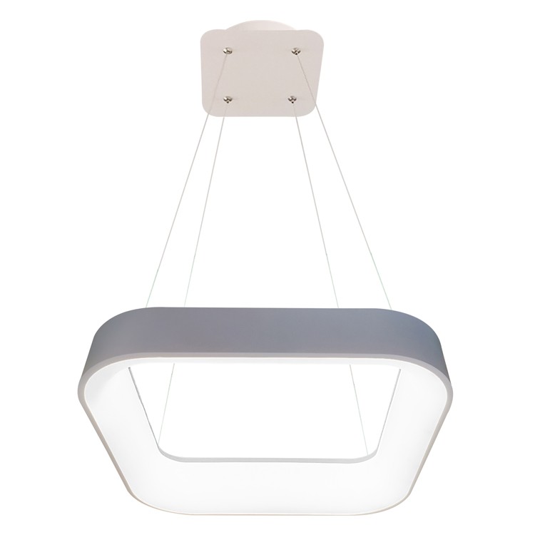 LED lustr na dálkové ovládání NEST 45x45cm, 40W, 2600lm, stmívatelný, šedý
