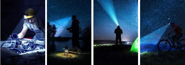 Čelovka využití v dílně něbo při outdoorových aktivitách