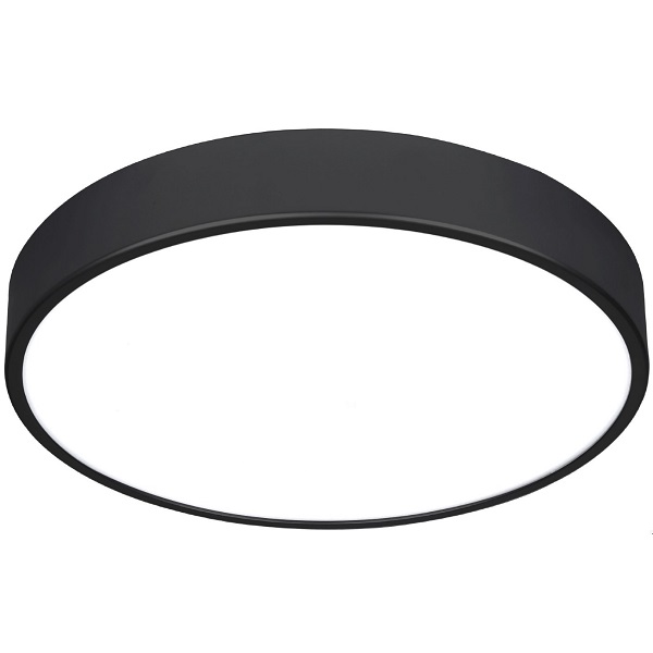 LED stropní svítidlo TAURUS-R 30cm, 24W, 2300lm, IP20, černé