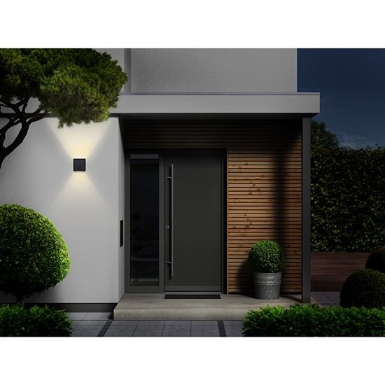 Nástěnné LED světlo PARMA Solight WO801-B-1, 6W, 420lm, 3000K, IP54, černé