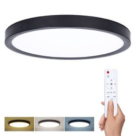 LED osvětlení ESTELA BLACK Ø30cm, 36W, 2700lm, CCT, stmívatelné, černá