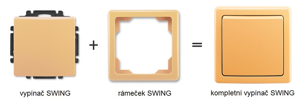 Béžový vypínač ABB SWING