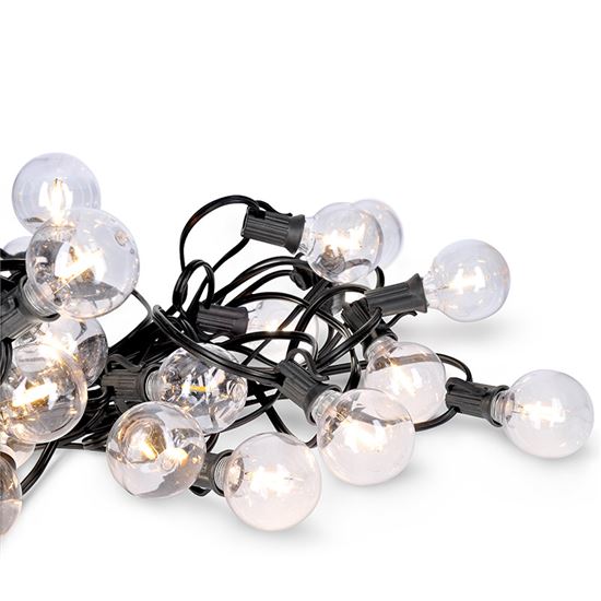 LED venkovní řetěz Solight WO794 20m, 25 žárovek, 20W, 3000K - teplá bílá, IP44