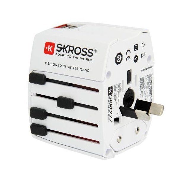 Univerzální cestovní adaptér SKROSS MUV USB AC30PD
