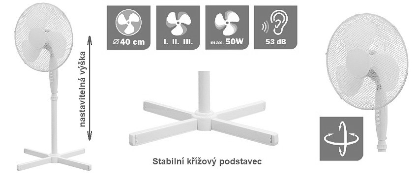 Stojanový ventilátor