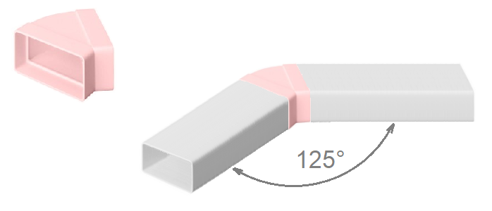 KOLENO 45° vodorovné