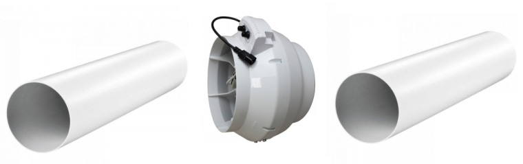 Spojení plastového potrubního ventilátoru