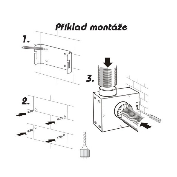 Montáž radiálního ventilátoru do potrubí