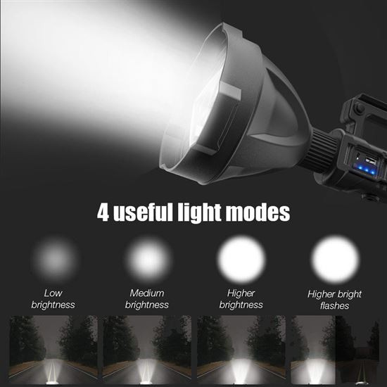 LED ruční svítilna nabíjecí Solight WN44 s power bankem, 800lm, Li-Ion, USB