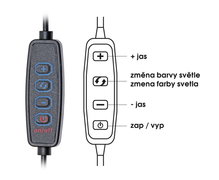 LED stolní lampa k upevnění ke stolu 10W, 3000-6000K, CCT, bílá