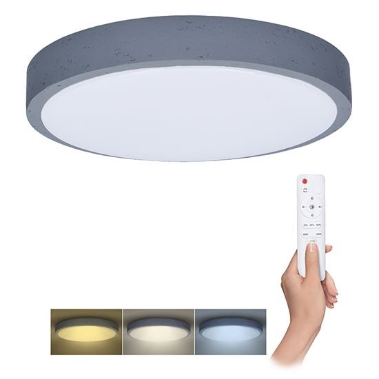 Solight WO8001 LED osvětlení s dálkovým ovladačem Grey , 48W, 3360lm, 38cm, změna chromatičnosti, stmívatelné