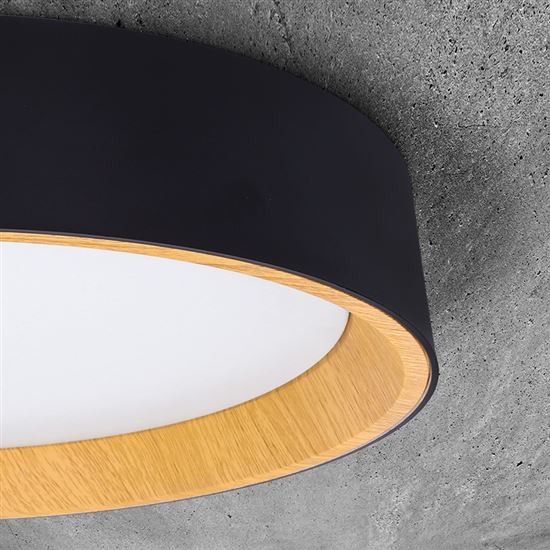 Solight WO8016 LED osvětlení s dálkovým ovladačem Larios Black, 48W, 3360lm, 39cm, změna chromatičnosti, stmívatelné
