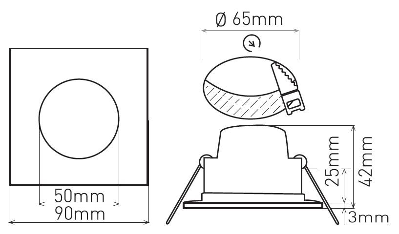 LED bodovka BONO-S WHITE 5W WW 650/450lm