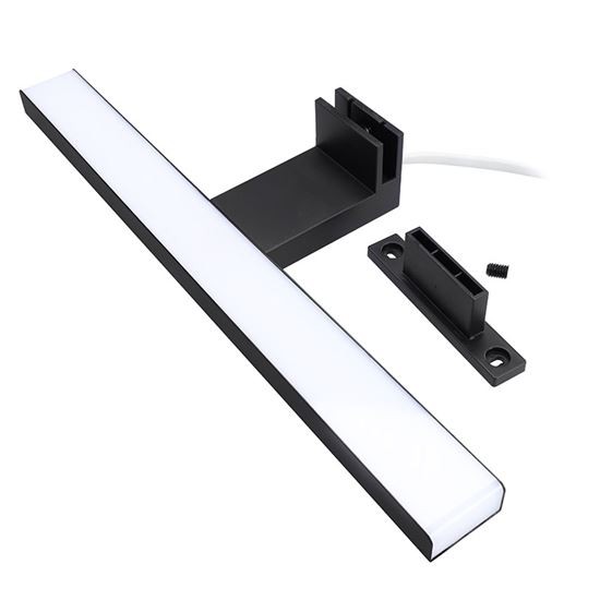 Solight WO827-BLK LED koupelnové osvětlení nad zrcadlo 3v1, 7W, 455lm, 4000K, IP44, 40cm, černá