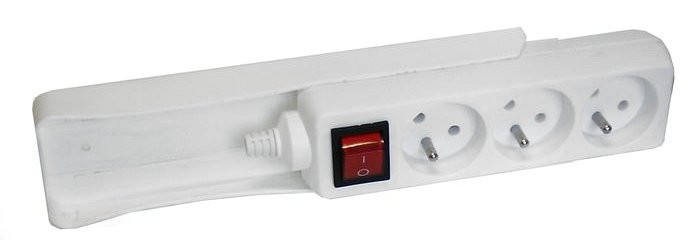 Solight PX01 držák vícenásobné zásuvky, 3-4 zásuvky